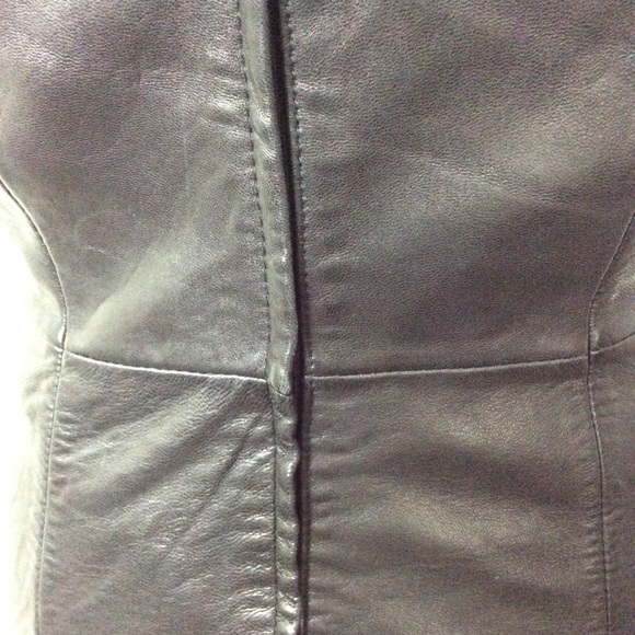 Soft Leather Sleeveless Back Dress - Picture 2 of 9